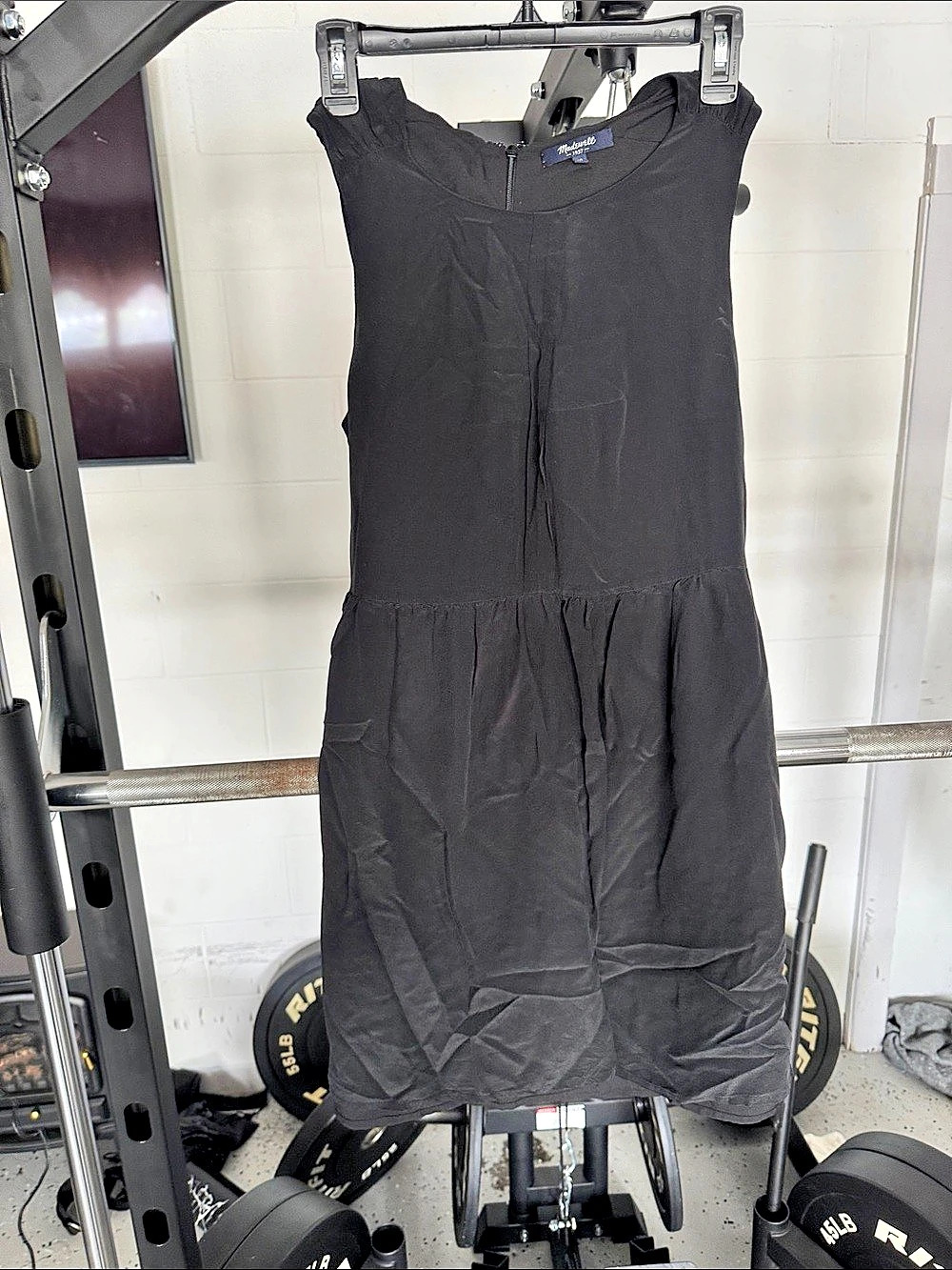 Madewell Black Midi Dress Size 10 Like New